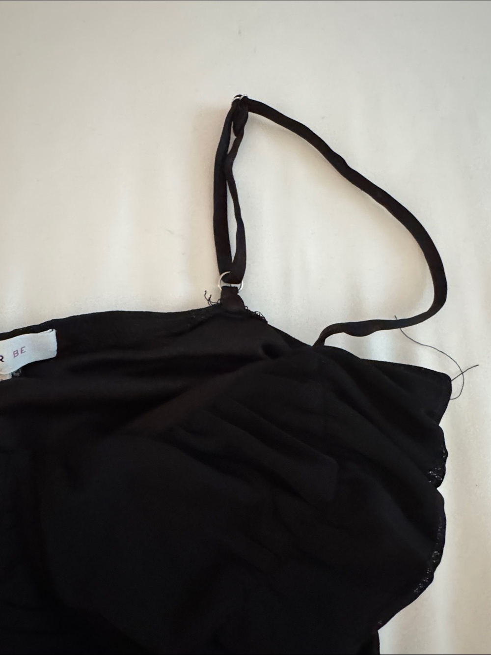 Black Ruched Cami Top - Picture 4 of 7